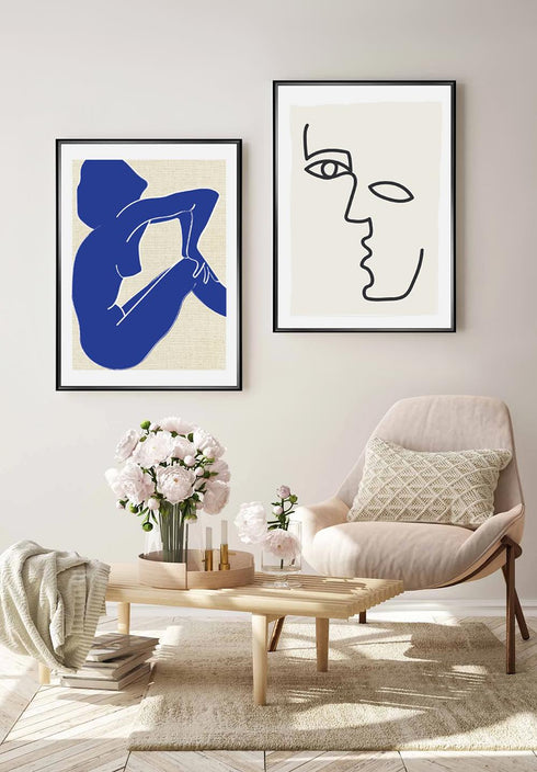 Cara abstracta Póster